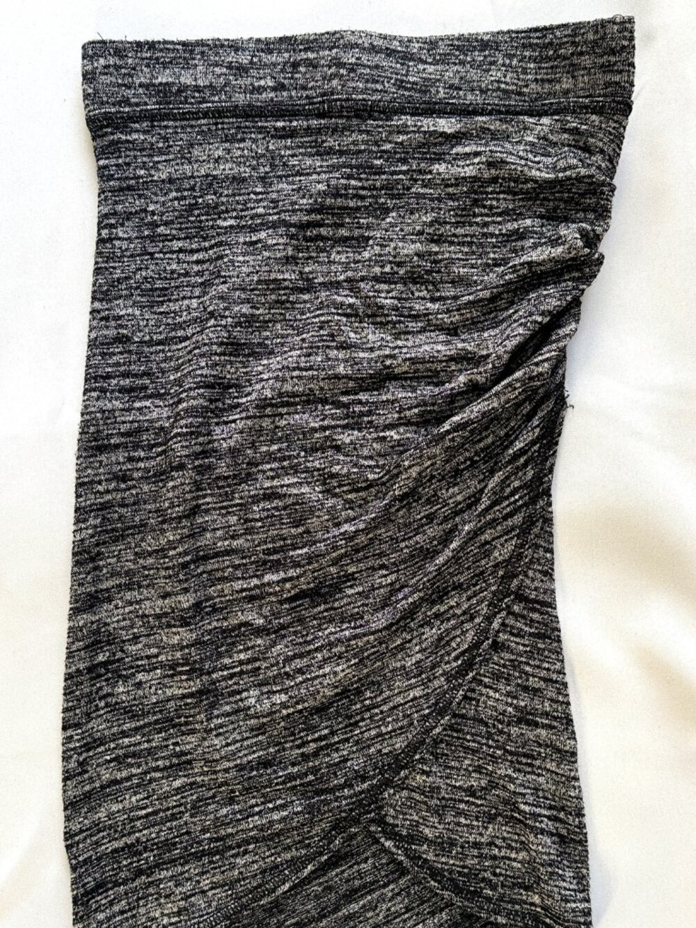 Philosophy Gray Marled Knit Ruched Bodycon Pencil Skirt Size XS